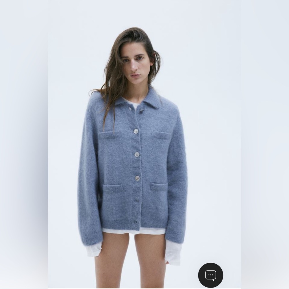 Mohair-blend Cardigan with Collar H&M, NWT